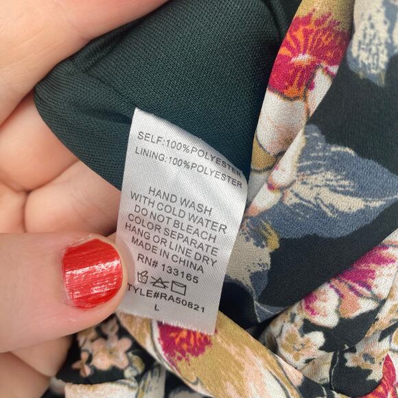 Altar’d State Women's Black Floral Romper with Maxi Half Skirt Size Large NEW - Picture 12 of 12